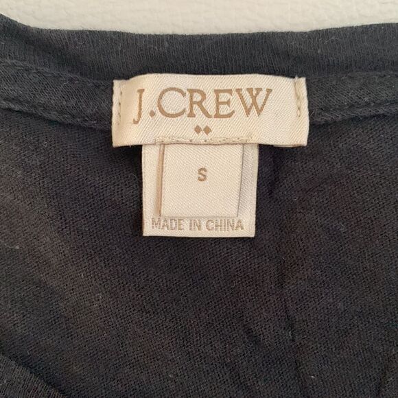 C. Crew Black Short Sleeve Tee Shirt Size S - Picture 6 of 9